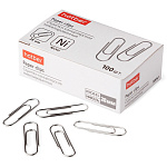 СКРЕПКИ 28 ММ/100 ШТ. ХАТБЕР, НИКЕЛИРОВАННЫЕ, К/К /10/