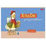 АЛЬБОМ Д/РИС. 32 Л. А4, ХАТБЕР. GUSSI, ТИСН. НА СКОБЕ /9/45/