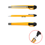 НОЖ КАНЦЕЛЯРСКИЙ 0.9 СМ. ERICHKRAUSE UNIVERSAL, ЖЕЛТЫЙ, БЛИСТЕР /24/288/