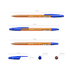 Набор из 8 ручек шариковых ErichKrause R-301 Stick Amber 0.7, цвет чернил синий (в пакете)