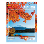 БЛОКНОТ 40 Л, А6, КЛ, ХАТБЕР. ПЕЙЗАЖИ, МЕЛ. ОБЛ. УФ-ЛАК, НА ГРЕБНЕ /6/96/