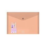 КОНВЕРТ ПЛАСТ. НА КНОПКЕ, А4, ЕRICHКRAUSE MATT PASTEL BLOOM, 0,55 ММ, 4 ОТД.  ПРОЗР. АССОРТИ /4/68/