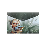 КОНВЕРТ ПЛАСТ. НА КНОПКЕ, A4, ERICHKRAUSE MAGIC PET, 0.16 ММ, АССОРТИ /12/240/ РФ