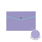 КОНВЕРТ ПЛАСТ. НА КНОПКЕ, A4, ERICHKRAUSE SOFT MANGA, 0,18 ММ, КАРМАН, НЕПРОЗР. АССОРТИ /12/240/ РФ