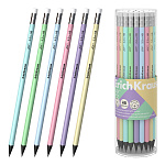 КАРАНДАШ Ч/Г ERICHKRAUSE JOY® PASTEL, HB, ПЛАСТ. КРУГЛЫЙ, С ЛАСТИКОМ, ТУБУС /42/336/2688/