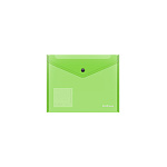 КОНВЕРТ ПЛАСТ. НА КНОПКЕ, А5+, ERICHKRAUSE GLOSSY NEON, 0.18 ММ, ПОЛУПРОЗР. АССОРТИ /12/504/ РФ