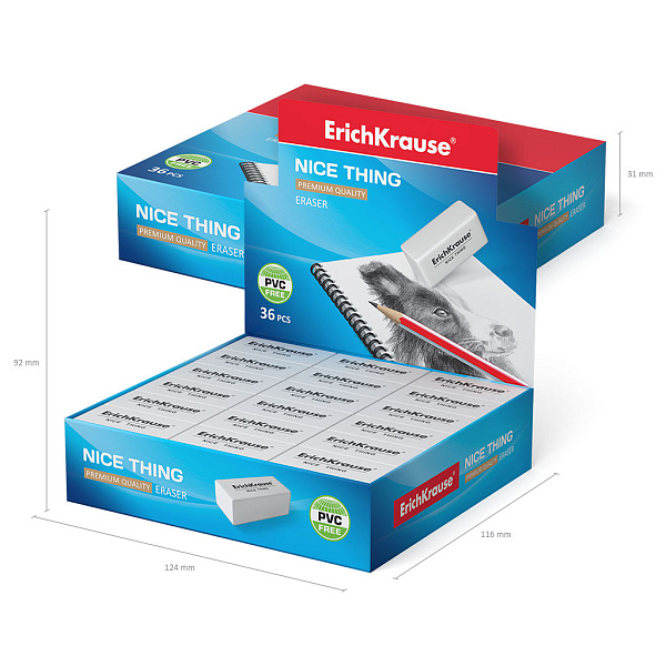 ЛАСТИК ERICHKRAUSE КЛАССИКА, БЕЛЫЙ /36/720/