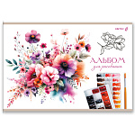 АЛЬБОМ Д/РИС. 40 Л, А4, СВЕТОЧ. ЦВЕТНЫЕ ЗАРИСОВКИ МИКС, НА СКОБЕ /5/30/