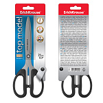 НОЖНИЦЫ 21 СМ. ERICHKRAUSE TOP MODEL, ЧЕРНЫЕ РУЧКИ, БЛИСТЕР /12/240/