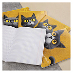 ТЕТРАДЬ 48 Л, А5, КЛ, ХАТБЕР. ПУШИСТЫЙ ФИЛОСОФ, ТИСНЕНИЕ, НА СКОБЕ /5/60/