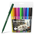 ФЛОМАСТЕРЫ НАБ. 12 ЦВ. ERICHKRAUSE BIG CITY CATS, ФУТЛЯР, Е/П /12/192/