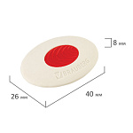 ЛАСТИК BRAUBERG OVAL PRO, 40*26*8, ОВАЛ, КРАСНЫЙ ПЛАСТ. ДЕРЖАТЕЛЬ /36/
