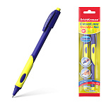 Набор из 2 ручек шариковых ErichKrause ErgoLine® Kids Stick&Grip Neon 0.5, Super Glide Technology, цвет чернил синий, желтый грип (в пакете)