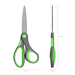 НОЖНИЦЫ 15 СМ. ERICHKRAUSE COMFORT, РЕЗИНОВЫЕ ВСТАВКИ, АССОРТИ, БЛИСТЕР /12/240/