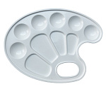 ПАЛИТРА ПАНДАРОГ, 6+4 ЯЧЕЕК, ОВАЛЬНАЯ. БЕЛЫЙ /