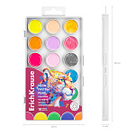 КРАСКИ АКВ. 18 ЦВ. ERICHKRAUSE SAFARI NEON+PASTEL+PEARL, УФ ЗАЩИТА, П/К, Е/П /7/21/