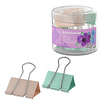 ЗАЖИМ Д/БУМАГ 32 ММ/09 ШТ ERICHKRAUSE PASTEL BLOOM, АССОРТИ, П/У /96/