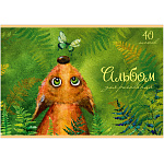 АЛЬБОМ Д/РИС. 40 Л. А4, ШКОДНЫЙ ЛИС, КАРТОН, ВД ЛАК /40/