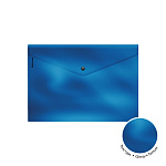 КОНВЕРТ ПЛАСТ. НА КНОПКЕ, A4, ERICHKRAUSE GLOSSY ICE METALLIC, 0,18 ММ, НЕПРОЗР. АССОРТИ /12/240/ РФ