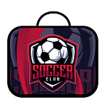 ПАПКА ШКОЛЬНИКА, А4, ПЧЕЛКА. SOCCER, С РУЧКАМИ, ТВЕРДОЕ ДНО, ШИРОКАЯ, ТКАНЬ /20/