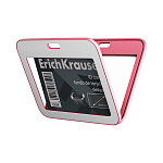 Бейдж горизонтальный в комплекте с силиконовой лентой ErichKrause книжка, размер вставки 85х54 мм, ассорти, в пакете