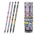 КАРАНДАШ Ч/Г ERICHKRAUSE ПРОСТОКВАШИНО, HB, ПЛАСТ, ТРЕХГРАН. С ЛАСТИКОМ, ТУБУС /42/336/2688/