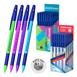 РУЧКА ШАР. ERICHKRAUSE R-301 NEON STICK&GRIP, 0,7 ММ, СИНИЙ /50/400/3200/