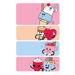 закладки 60*20 мм/60*30 мм erichkrause yummy, 80л, с/кл, бумага, ассорти /24/288/