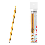 Набор из 4 чернографитных карандашей ErichKrause Amber, шестигранных, HB (в пакете)