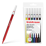 ФЛОМАСТЕРЫ НАБ. 06 ЦВ. ERICHKRAUSE, ТОНКИЙ КОРПУС, ФУТЛЯР, Е/П /24/480/