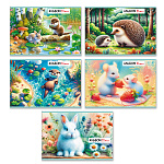 АЛЬБОМ Д/РИС. 32 Л, А4, СВЕТОЧ. ЛЕСНЫЕ ИСТОРИИ, НА СКОБЕ /5/35/