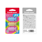 ТОЧИЛКА ПЛАСТ. ERICHKRAUSE JOY®, НАБОР 3ШТ, НА 1 ОТВЕРСТИЕ, В БЛИСТЕРЕ, АССОРТИ /36/288/