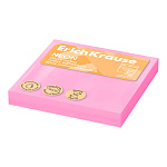 БЛОК Д/ЗАПИСИ 75*75 ММ, 100Л. ERICHKRAUSE NEON, БУМАГА, РОЗОВЫЙ /12/384/