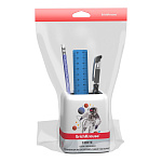 Набор настольный пластиковый ErichKrause® Forte, Cosmonaut, белый с черной вставкой