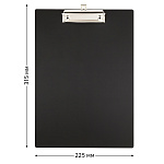 ПЛАНШЕТ-ДОСКА А4, СТАММ, ПЛАСТИК, 1000 МКМ, С ЗАЖИМОМ, ЧЕРНЫЙ /50/РФ