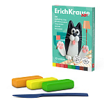 ПЛАСТИЛИН 10 ЦВ, ERICHKRAUSE BABY, 130 Г, ВОСКОВОЙ, МЯГКИЙ, СО СТЕКОМ, АССОРТИ, К/К /10/60/