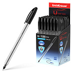РУЧКА ШАР. ERICHKRAUSE® U-108 CLASSIC STICK 1.0 ULTRA GLIDE TECHNOLOGY, ЧЕРНЫЙ /50/200/2400/