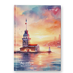 СКЕТЧБУК /АРТБУК/ 104 Л, А5, СВЕТОЧ. ДОМ С МАЯКОМ, 7БЦ, БУМ. БЕЛ. ГЛЯНЦ. ЛАМ. СШИВКА /4/16/