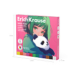 ПЛАСТИЛИН 12 ЦВ. ERICHKRAUSE PANDA HUGS, 180 Г, СО СТЕКОМ, АССОРТИ, К/К /24/