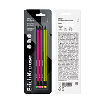 КАРАНДАШ Ч/Г ERICHKRAUSE ВИВО, НАБОР 04 ШТ, С ЛАСТИКОМ, ЗАТОЧЕН. БЛИСТЕР /24/242/144/