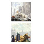 БЛОК Д/ЗАПИСИ 75*75 ММ, 50Л. ERICHKRAUSE BIG CITY CATS, БУМАГА, АССОРТИ /24/384/