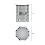 ПОДСТАВКА-СТАКАН ERICHKRAUSE STEEL, Д/ПИШУЩИХ ПРИНАД. СЕТЧ.-МЕТАЛЛ, СЕРЫЙ, КРУГЛЫЙ /12/