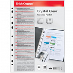 ФАЙЛ-ВКЛАДЫШ А4, ERICHKRAUSE CRYSTAL CLEAR, ПРОЗРАЧНЫЙ, 0,6 ММ, 100ШТ/УПАК /10/ 