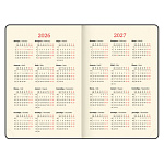 ЕЖЕДНЕВНИК 2026 ГОД, A5, BRAUBERG STYLISH, ПОД КОЖУ, ГИБКИЙ, ТЕМНО-СИНИЙ /20/