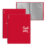 ПАПКА С ФАЙЛАМИ НА 30 КАРМАНОВ. ERICHKRAUSE CLASSIC WORDS, 0,6 ММ, КРАСНЫЙ, НА СПИРАЛИ /4/84/РФ