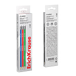 КАРАНДАШ Ч/Г ERICHKRAUSE CLASSIC 101, HB, ПЛАСТ, ШЕСТИГРАН. С ЛАСТИКОМ /12/144/2880/