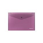 КОНВЕРТ ПЛАСТ. НА КНОПКЕ, B5, ERICHKRAUSE VIVID, 0,18 ММ, ПОЛУПРОЗР. АССОРТИ /12/576/