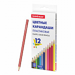 КАРАНДАШИ ЦВ. 12 ШТ, ERICH KRAUSE® BASIC, ПЛАСТ. ШЕСТИГРАН. АССОРТИ /10/240/