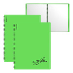 Папка файловая пластиковая на спирали ErichKrause Neon Transport, с 30 прозрачными карманами, A4, зеленый, ассорти (в пакете по 4 шт.)