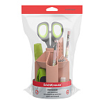 Набор настольный вращающийся пластиковый ErichKrause® Mini Desk, Powder, персиковый